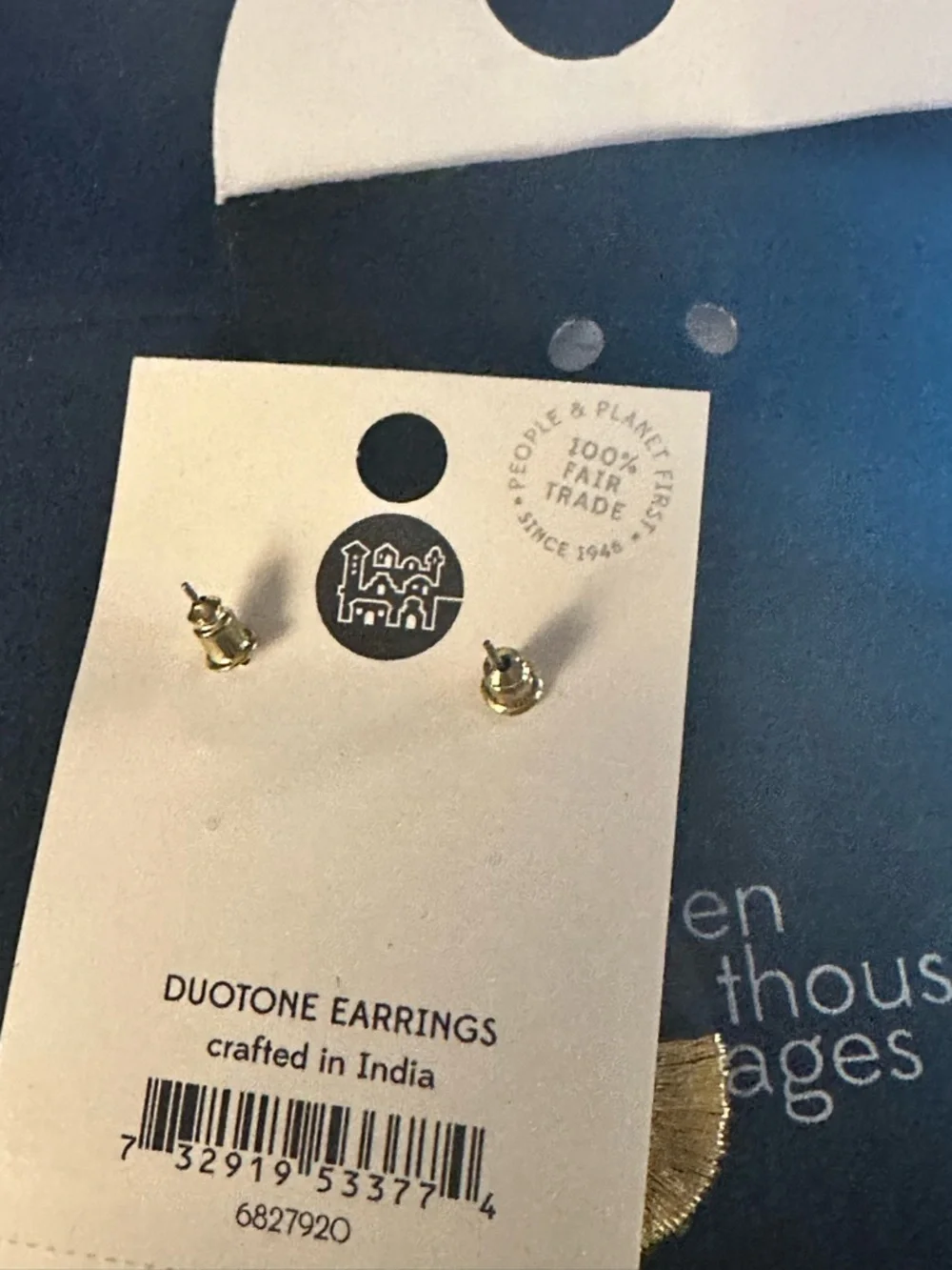 Ten Thousand Villages Duotone Drop Earrings